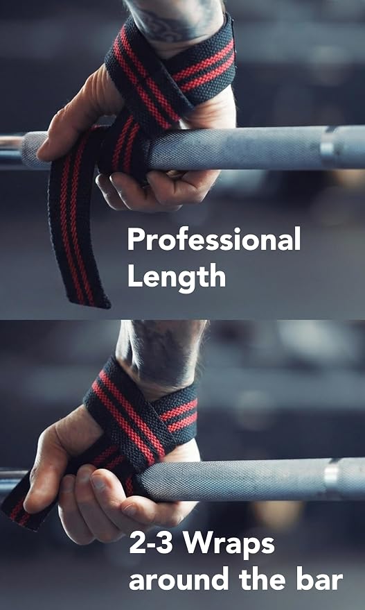 Fitgriff® Lifting Wrist Straps for Weightlifting, Gym, Deadlift, Workout (Made of Premium Cotton & Padded) - Men & Women