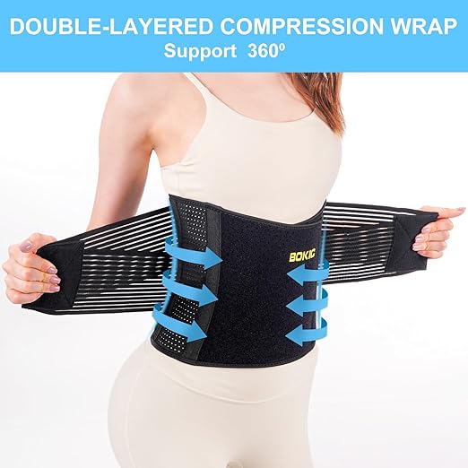 Back Support Belt for Men and Women, Back Braces for Lower Back Pain, Stretcher for Lower Back Pain Relief, Scoliosis, Sciatica,Herniated Disc, Protect Waist for Workout Sports 04 Black-XL