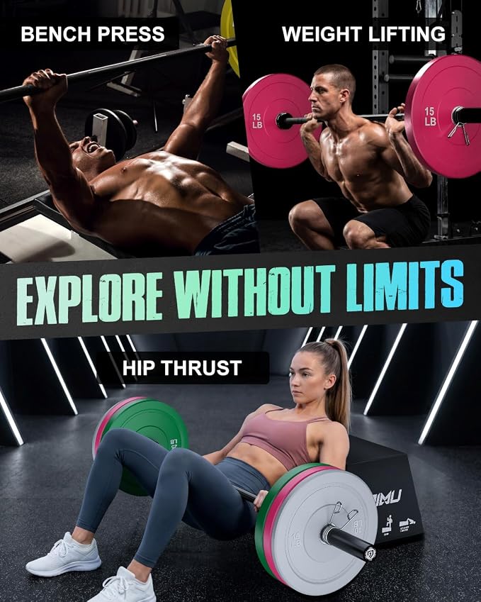 PB01 7FT Olympic Barbell, Weight Bar with Knurled Grip for Squats, Deadlifts, Weightlifting, Strength Training, Bench Press, Fits 2-inch Standard Weight Plates, 1500LB Capacity