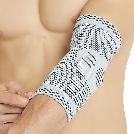NeoTech Care Elbow Support Brace - Breathable - Men, Women, Right or Left (Gray, Size XL, 1 Unit)