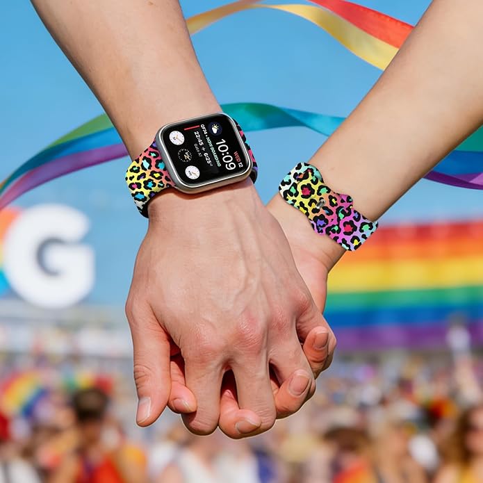 Pride Watch Band Compatible with Apple Watch Series 11 10 9 8 7 6 5 4 Ultra SE (Replacement Silicone Strap for iWatch 40mm - 49mm)