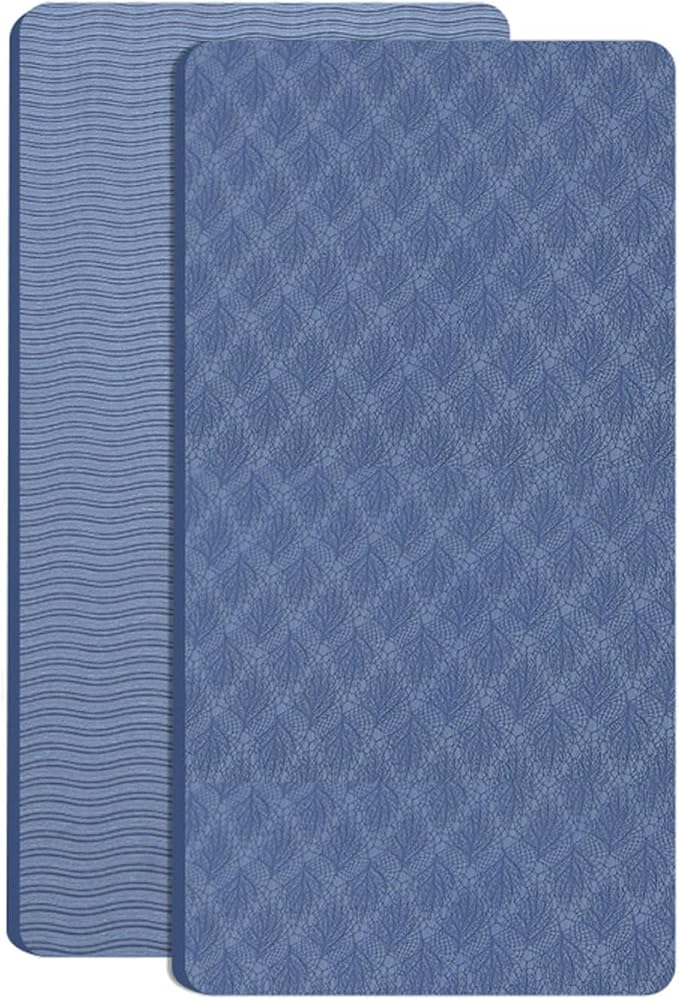 2-Pack TPE Yoga Knee Pads & Exercise Mat - Extra Thick Non-Slip Support for Plank, Push-Up, Kneeling, Pilates & Floor Workouts - Full Body Protection for Knees, Elbows, Wrists - Ideal Yoga Essentials for Women & Men