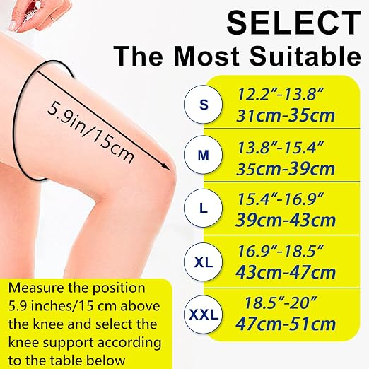 Full Leg Compression Sleeves 2 Pack anti Sliping Ventilation Long Knee Support with Wraps for Men and Women Long Knee Compression Sleeve for ACJ, PCL, Meniscus Tear, Arthritis (S, Black)