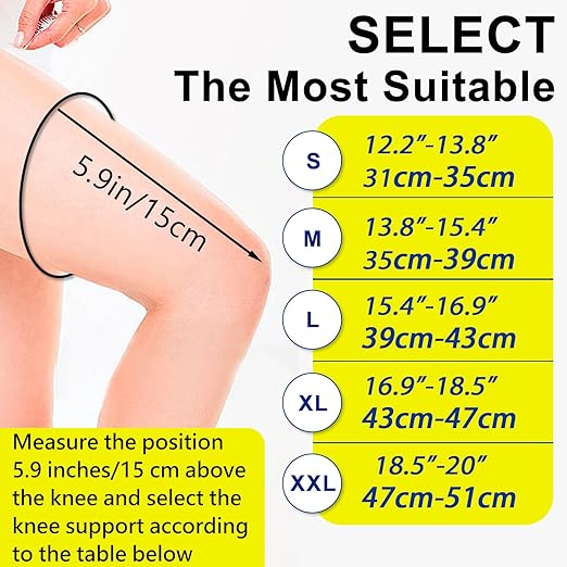 Full Leg Compression Sleeves 2 Pack anti Sliping Ventilation Long Knee Support with Wraps for Men and Women Long Knee Compression Sleeve for ACJ, PCL, Meniscus Tear, Arthritis (XL, Gray)
