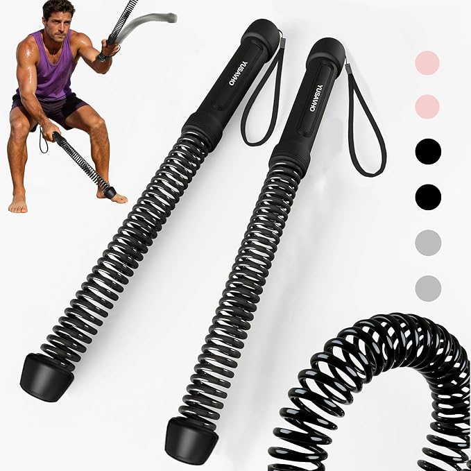 Ropeless Battle Ropes for Home Gym-Portable Cordless Training Rope Fitness Equipment for Men&Women,Weighted Workout Gear for Upper Body Cardio,Low-Impact Exercise Ropes for Small Spaces (Black)