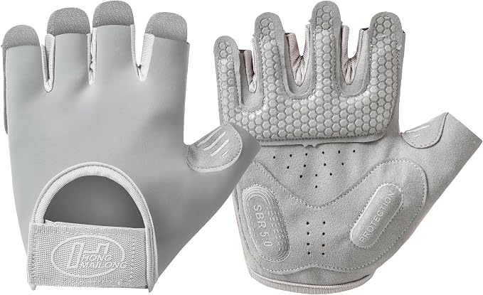 SUJAYU Workout Gloves for Women & Men, Anti-Slip Fingerless Gloves for Weightlifting, Mens Workout Gloves Gym Gloves Fitness Gloves