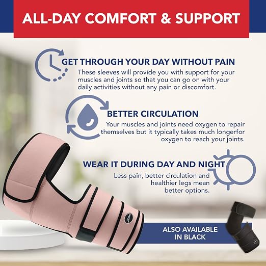 Dr. Arthritis Hip Brace, Adjustable Sciatic Nerve Brace & Stabilizer for Pulled Muscles & Injury Recovery, Hamstring Compression Sleeve Support, Sciatica Pain Relief Devices for Men & Women (Pink, S/M)