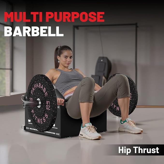 PAPABABE 4ft/5ft/6ft/6.5ft Barbell 2" Short Barbell for Strength Training | 4ft/5ft/6ft/6.5ft Straight Barbell, Womens Olympic Bar with Moderate Knurling for Squats Curls Deadlifts, Weightlifting
