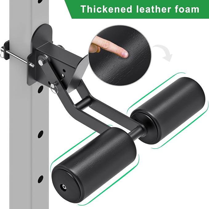 SELEWARE Squat Rack Attachment for Power Cage with 5/8" or 1" Holes | Y-Shaped Dip Bar Attachment, Nordic Hamstring Curl Attachment & Lever Arms for 2x2 or 3x3 Power Rack, Home Gym Accessories
