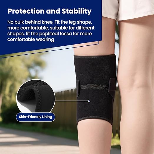 JOMVD Knee Brace for Knee Pain, Meniscus Tear, Adjustable Knee Support with Side Spring Stabilizers for Meniscus Tear, ACL, Arthritis, Knee Pain Relief, Women and Men, XX-Large
