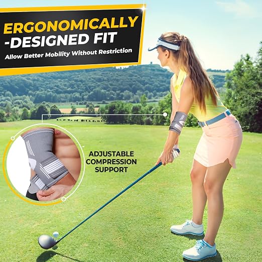 NeoTech Care Elbow Support Brace (Gray, Size M, 1 Pair)