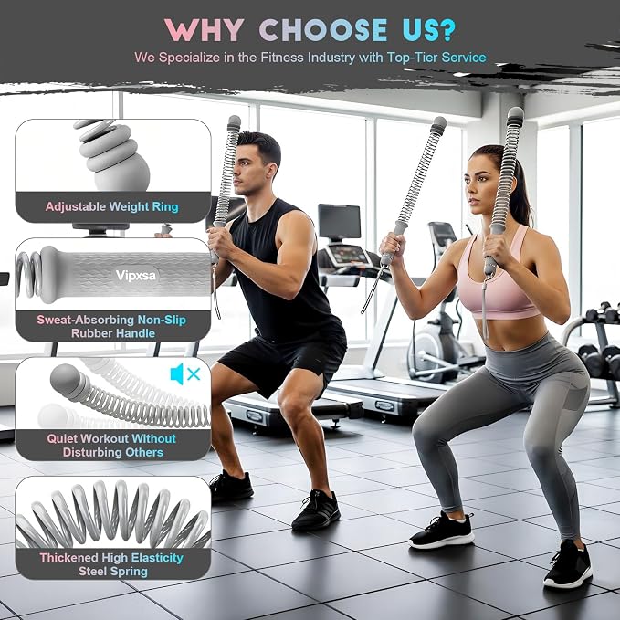 Adjustable Weights Cordless Battle Ropes,Portable Ropeless Battle Ropes for Home Gym with Storage Bag, Weighted Exercise Equipment for Low-Impact Workout, Strength & HIIT, for Men & Women