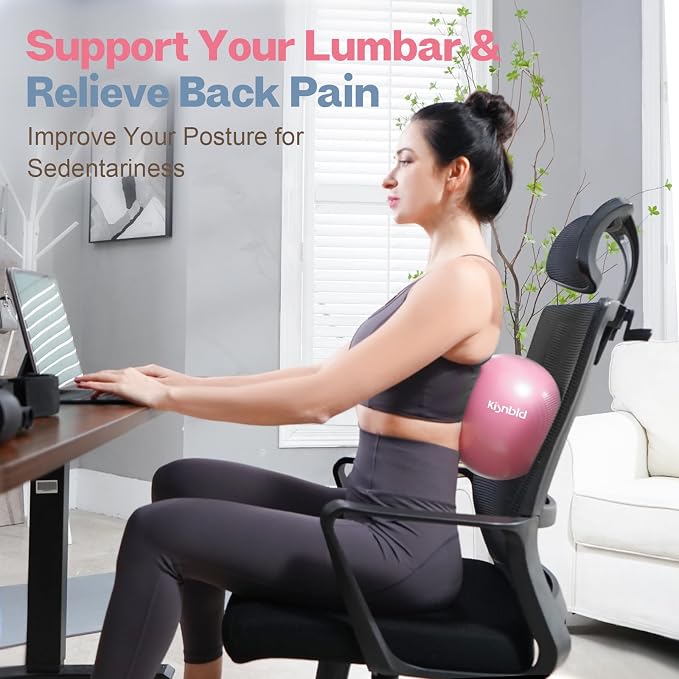 kisnbld Small Exercise Ball, 9 Inch Mini Pilates Ball, Anti Burst and Slip Resistant Mini Yoga Ball for Stability, Fitness, Physical Therapy, Stretching & Core Strength Workout at Home Gym & Office