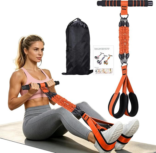 2026 New Resistance Band with Handles&Non-Slip Comfort Pedals, 90LBS Adjustable Latex Bandsfor Women and Men