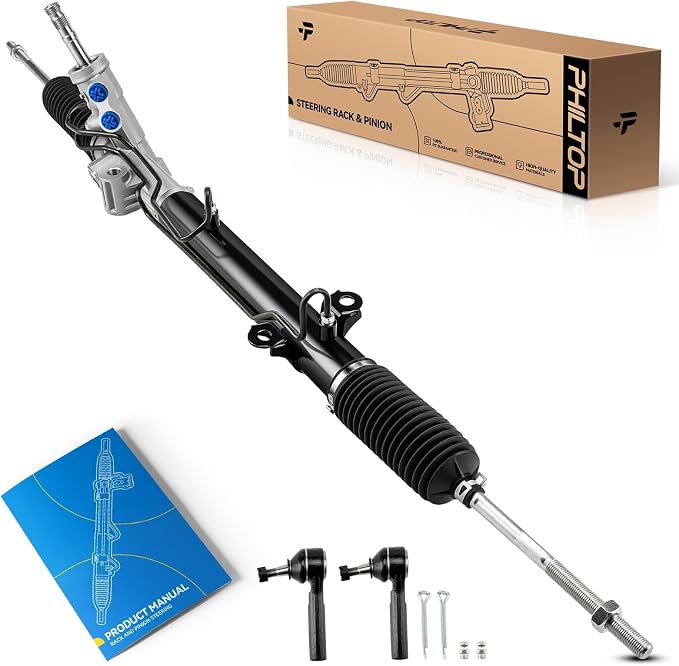 PHILTOP Hydraulic Power Steering Rack & Pinion Kit for 2005-2007 Grand Caravan, Town & Country, Caravan, with Outer Tie Rod Ends, Replace# 22-373