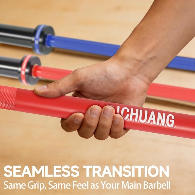 Ceramic Olympic Barbell 4/5/6FT – Short 2" Bar for Home Gym | Alloy/A3/45 steel. 400-500LB. 28mm knurled grip. Brass bushings. Squat, bench, deadlift, hip thrust. Fits standard plates.