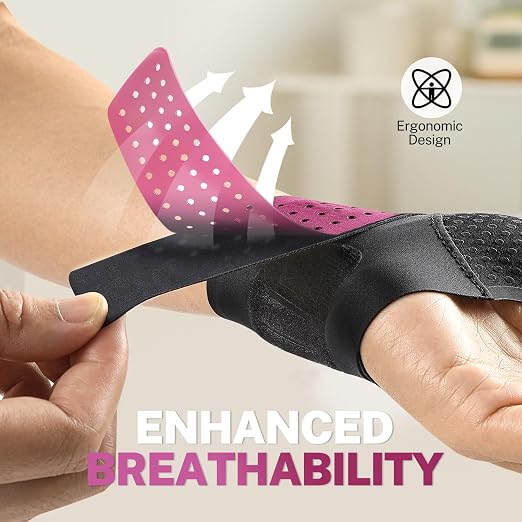 Ultra Thin Carpal Tunnel Wrist Brace with Soft Thumb Design (Not for Thumb Pain), Ajustable Compression Wrist Wraps with Mobility for Sports Work Typing Sleeping, Tendonitis, Arthritis Ulnar Pain | Invisible Support while Working, Yoga Fabric, Soft Thu...