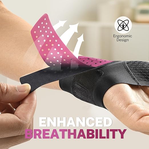 Ultra Thin Carpal Tunnel Wrist Brace with Soft Thumb Design (Not for Thumb Pain), Ajustable Compression Wrist Wraps with Mobility for Sports Work Typing Sleeping, Tendonitis, Arthritis Ulnar Pain | Invisible Support while Working, Yoga Fabric, Soft Thu...