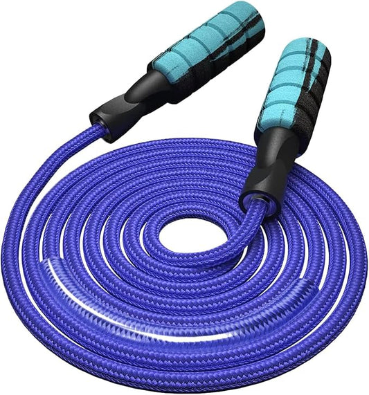 Jump Rope Cotton Adjustable Skipping Weighted jumprope for Women，Adult and Children Athletic Fitness Exercise Jumping Rope (Pink)