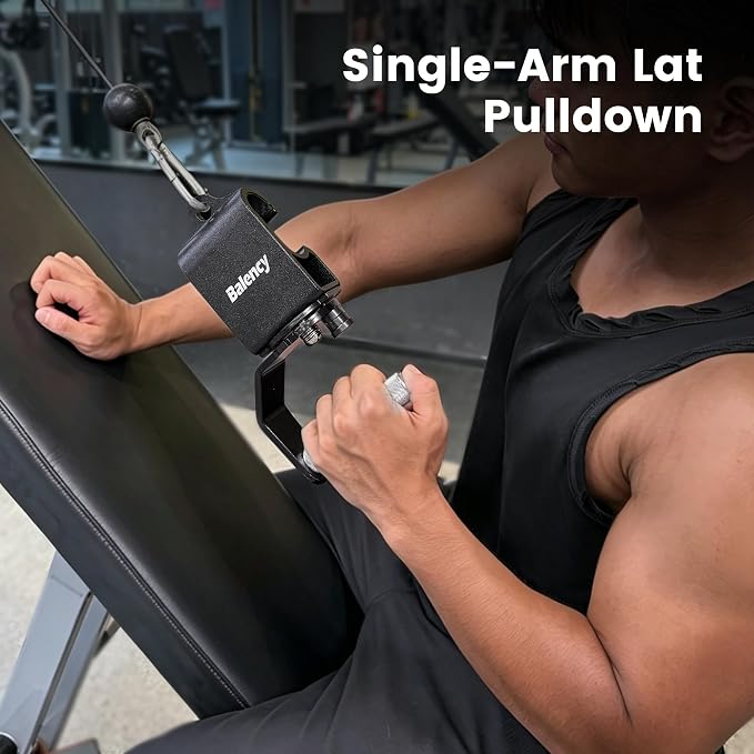 Neutral Grip Pull Up Handles, Non-Slip Pull Up Bar Attachment, 360° Adjust | Balency Adjustable Pull Up Bar Handles for Stronger Pull, Neutral Grip Handles for Barbell, Lat Pulldown & Cable Attachment