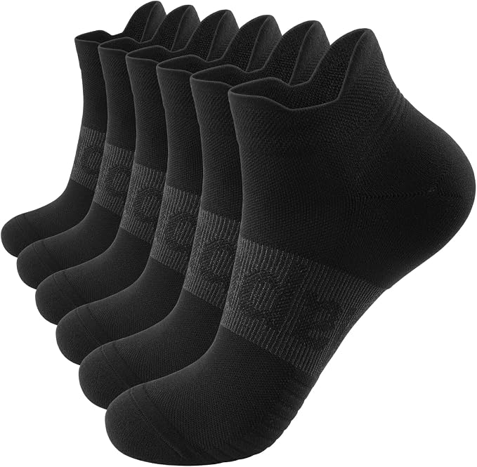 Lapulas Compression Socks for Men & Women, 6 Pair Ankle Running Support Socks for Sports, Casual, Plantar Fasciitis Relief