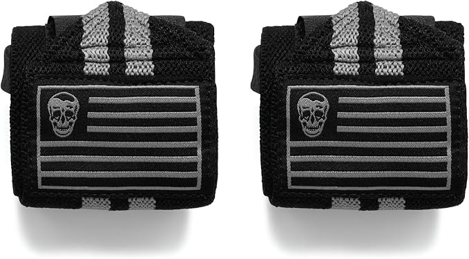 Gymreapers Weightlifting Wrist Wraps (IPF Approved) Professional Quality Wrist Support with Heavy Duty Thumb Loop - Best Wrap for Powerlifting Competition, Strength Training, Bodybuilding