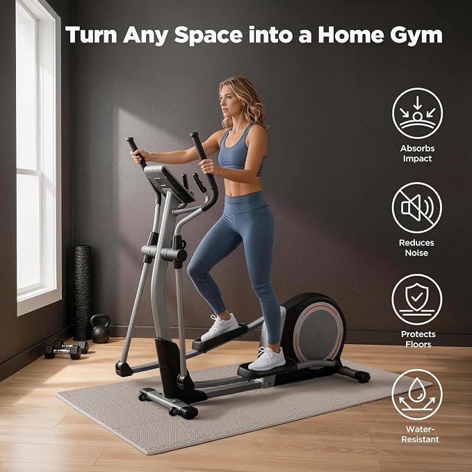 AIRHOP 18 PCS Gym Floor Mat, EVA Foam Puzzle Gym Mat, High-Density Interlocking Foam Floor Tiles for Home Gym, Play Workout Garage Kitchen Flooring 12.6"x12.6"x0.4"