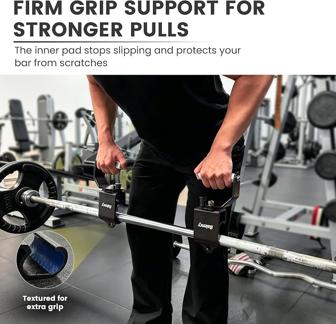 Neutral Grip Pull Up Handles, Non-Slip Pull Up Bar Attachment, 360° Adjust | Balency Adjustable Pull Up Bar Handles for Stronger Pull, Neutral Grip Handles for Barbell, Lat Pulldown & Cable Attachment