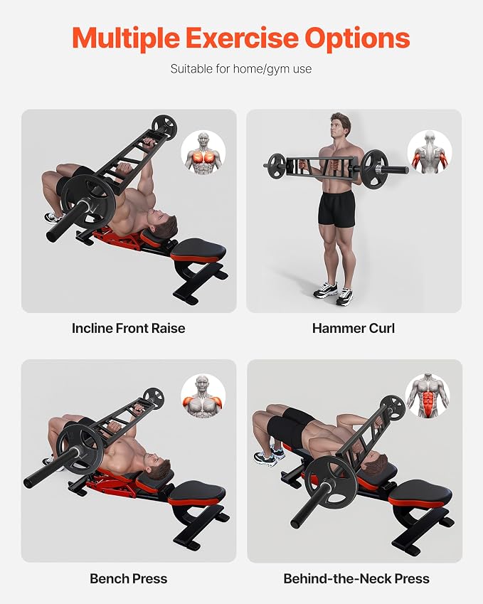 VEVOR Multi-Grip Barbell, 2-inch 3 Positions Swiss Bar, 550 LBS Capacity Heavy Duty Swiss Barbell Training Equipment, with 2 Collars and Knurled Grips, for Home Gym, Support Pressing, Lifting Curls