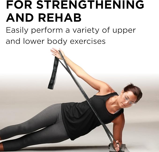 THERABAND CLX Resistance Band with Loops, 5 Feet, Silver, Super Heavy, Non-Latex, Elastic Band for Exercise, Mobility & Rehab, Stretching, Home Workouts, Color-Coded for Easy Resistance Levels