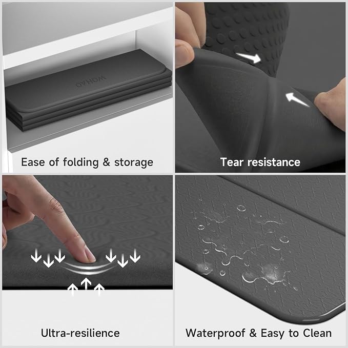 7-Fold Yoga Mat 74"x31" | 0.31 Inch Thick, Extra Wide Non-Slip POE Mat, For Travel, Storage, Yoga, Pilates, Meditation & Home Gym