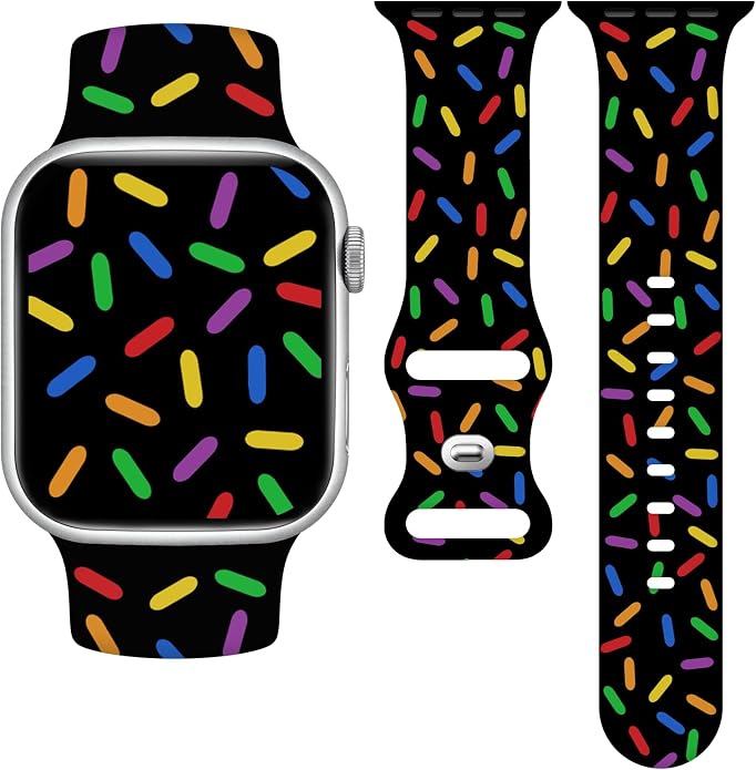 Pride Watch Band Compatible with Apple Watch Series 11 10 9 8 7 6 5 4 Ultra SE (Replacement Silicone Strap for iWatch 40mm - 49mm)