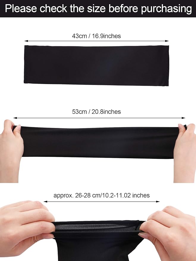 Mudder 8 Pairs UV Sun Protection Cooling Arm Sleeves for Men Women Youth Silk Compression Arm Cover Breathable Outdoors Sport