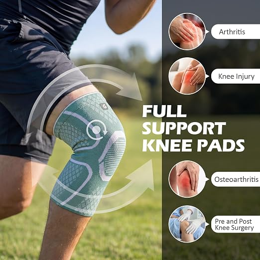 GOOGAH Knee Compression braces 1-Pack - Pain Relief Support for Arthritis, ACL & Meniscus Tears | Breathable Nylon Knee Sleeves for Men & Women | Sizes XXS-2XL