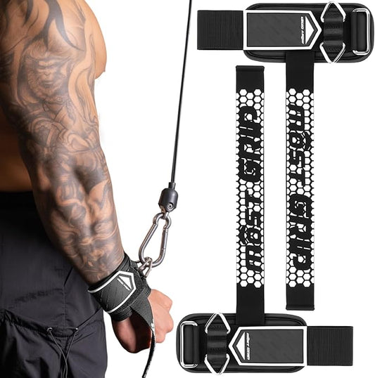 Drip Glue Non-Slip Wrist Straps for Weightlifting, 2-in-1 Lifting Straps with D Rings for Cable Machine Workout, 10mm Neoprene Padded Wrist Wraps for Weight Lifting Deadlift