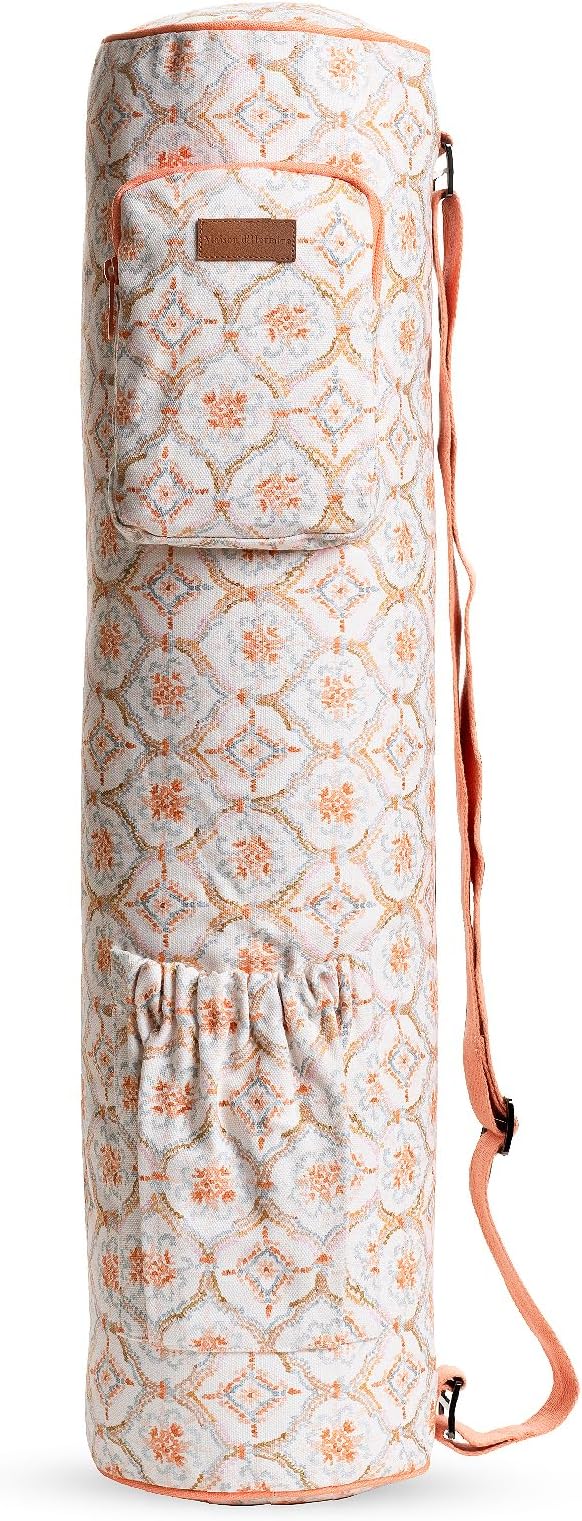 Maison d' Hermine Yoga Mat Duffle Bag Gym Tote Yoga Mat Carry Bag | Cylindrical bag for Woman Men Gifts Adjustable shoulder straps with Drawstring Water Bottle Pocket and zipper pocket