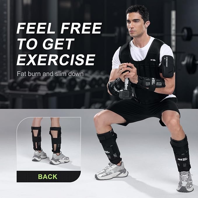 Ankle Wrist Weights 4lb/10lb/15lb/20lb/25lb/30lb BeatBoost Adjustable Leg Arm Weights for Men Walking Pilates Exercise Workout Gym Aerobics