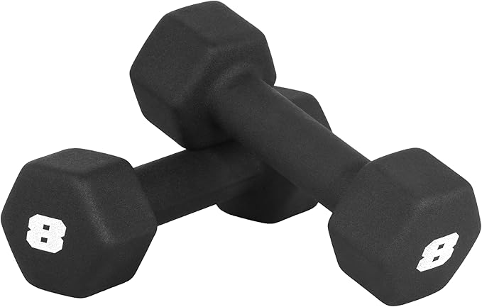 CAP Barbell Neoprene Dumbbell Weights Pairs & Sets | Black