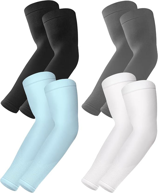 BHYTAKI UV Sun Protection Arm Sleeves, UPF 50 Sports Cooling Arm Compression Sleeves for Men Women Teenager