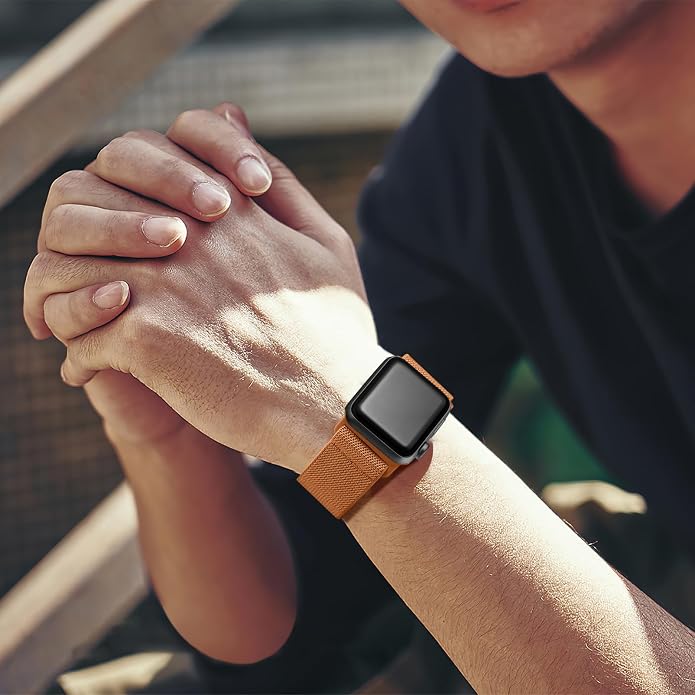 Lerobo Braided Band Compatible with Apple Watch Series 11 10 9 8 7 46mm 45mm 41mm Ultra SE 3 2 1 49mm Series 6 5 4 3 44mm 40mm 38mm 42mm Men iWatch Bands Women Stretchy Nylon Solo Loop Sport Strap
