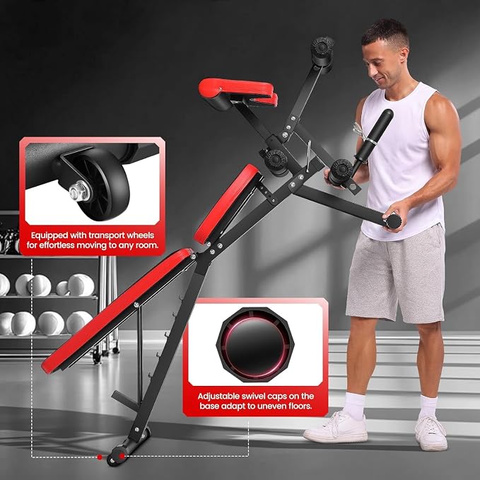 OPPSDECOR Power Cage Power Rack, Multi-Functional Weight Cage with More Training Attachments, Heavy-Duty Construction Squat Rack for Home Gym
