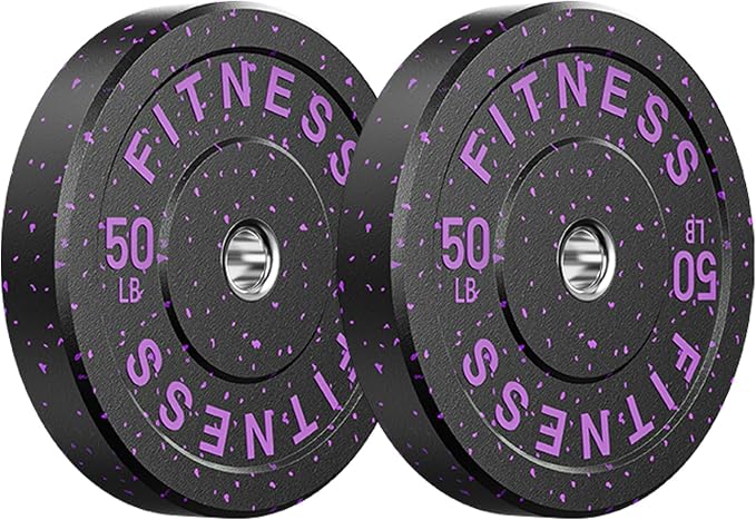 2" Bumper Plates Set Olympic Weight Plates for Barbell Strength Training | Papababe 2Inch Weights Plates Set, Floor Protective Plates, 20-600lbs Rubber Bumper Plates for Weightlifting, Bench Press