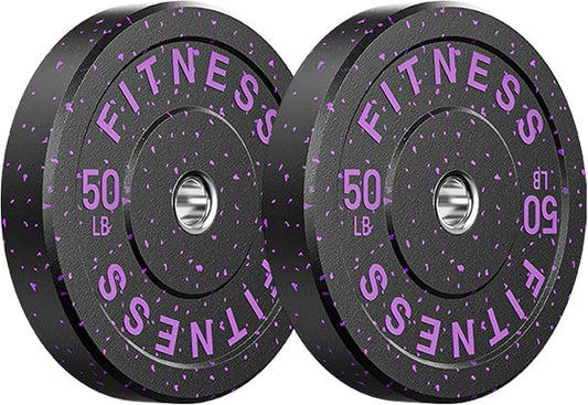 2" Bumper Plates Set Olympic Weight Plates for Barbell Strength Training | Papababe 2Inch Weights Plates Set, Floor Protective Plates, 20-600lbs Rubber Bumper Plates for Weightlifting, Bench Press