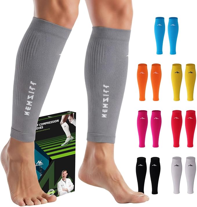 NEWZILL Compression Calf Sleeves (20-30mmHg) for Men & Women Perfect Option to Compression Socks for Running Travel Nursing