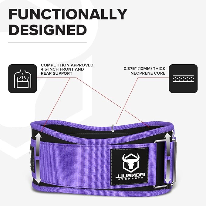 Weight Lifting Belt for Men and Women - Great for Squats, Deadlift, Lunge, Exercises and Training - Best for Olympic, Cross-Training and Bodybuilding Workout