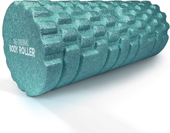 The Original Body Roller - High Density Foam Roller Massager for Deep Tissue Massage of The Back and Leg Muscles - Self Myofascial Release of Painful Trigger Point Muscle Adhesions - 13" Turquoise