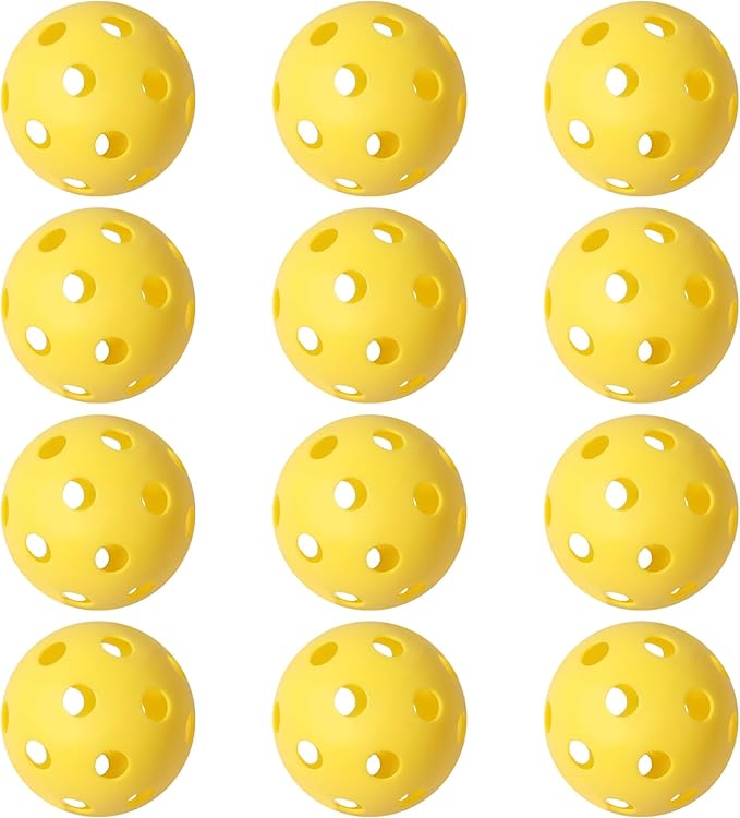 GSE Plastic Practice Baseballs, Hollow Airflow Softballs Training | 26-Holes Lightweight Balls, for Pitching, Batting, Catching for All Skill Levels, for Indoor & Outdoor Games, 2.75", 0.9 oz