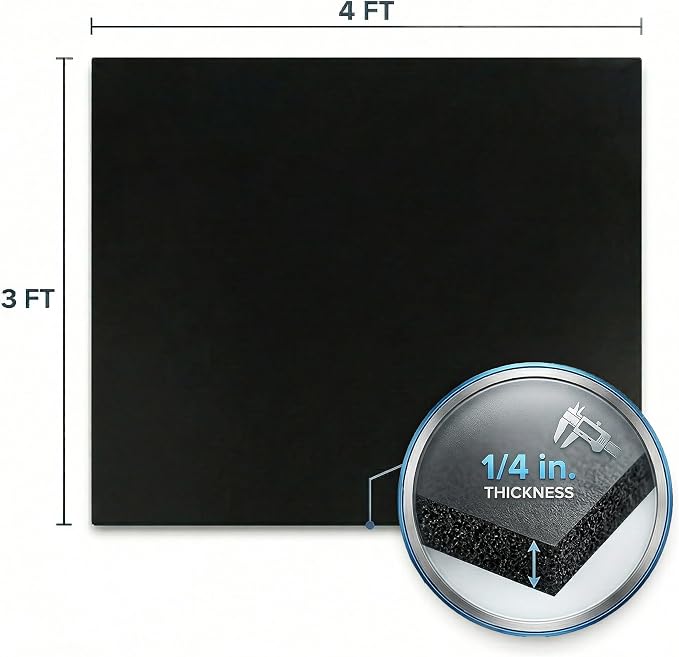 Flooring Inc's 1/4" Thick Tough Rubber Flooring Roll | Flexible Recycled Rubber Floor Mats for Home Gym | Heavy Duty Rubber Mat for Home Gyms, Sheds, Horse Stall Mat or Trailer