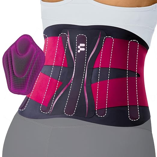 0.5mm Ultra Thin Back Brace for Women for All-Day Wear & Support | Slim Fit, Seamless, Wear under Clothes, Removable Lumbar Pad, Invisible Back Support, Adjustable Compression Back Pain Relief