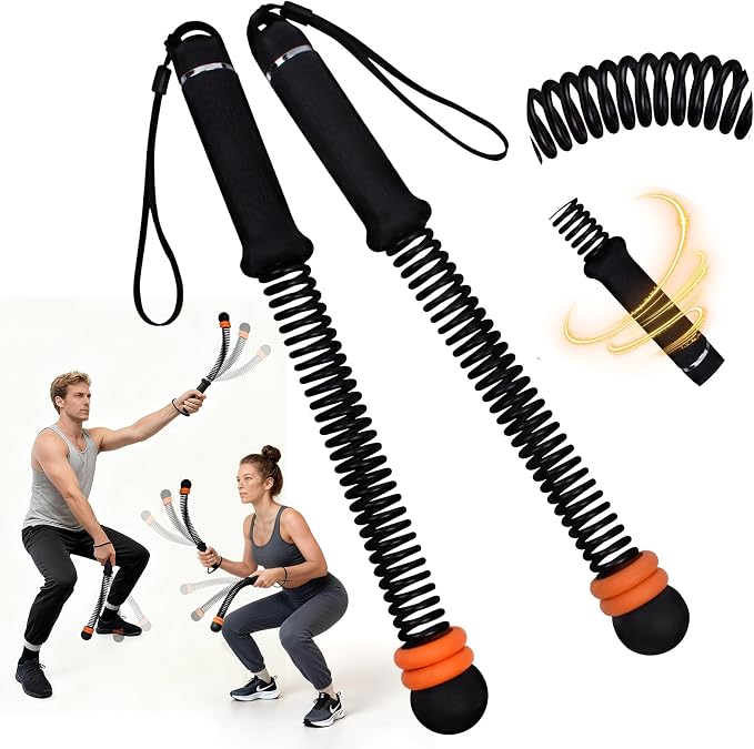 Ropeless Battle Ropes with Adjustable Weights, Easy-to-Carry Silent Fitness Tool for Total-Body Sculpting, Cardio & Fat Burn, Home Gym Strength Equipment for Core, Arms and Glutes - Black